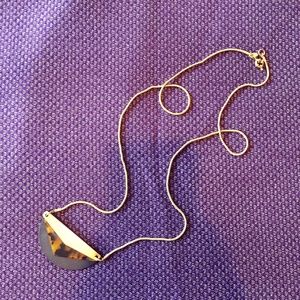 Madewell Tortoise Shell, Black and Gold Necklace